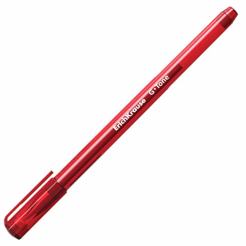 Ручка гелевая ERICH KRAUSE "G-Tone", КРАСНАЯ, корпус тонированный красный, узел 0,5 мм, линия письма 0,4 мм, 17811
