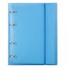 Тетрадь на кольцах А5 (175х220 мм), 120 л., пластиковая обложка, клетка, с фиксирующей резинкой, BRAUBERG, синяя, 403567