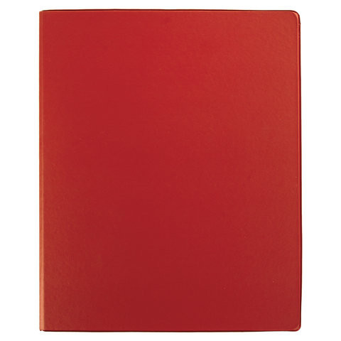 Папка с металлическим пружинным скоросшивателем BRAUBERG, картон/ПВХ, 35 мм, красная, до 290 листов, 228338