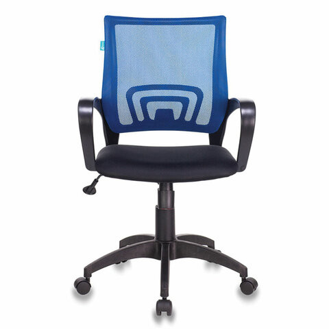 Кресло CH-695N/BL/TW-11, с подлокотниками, сетка, черное/синее