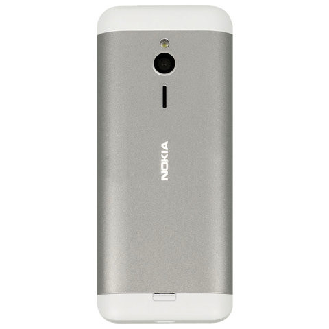 Телефон мобильный NOKIA 230 RM-1172, 2 SIM, 2,8", MicroSD, 2 Мп, серебристый, A00026972