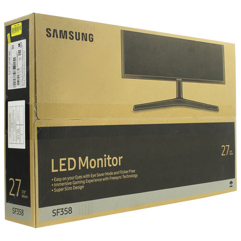 Монитор SAMSUNG S27F358FWI 27" (69 см), 1920x1080, 16:9, PLS, 4 ms, 250 cd, HDMI, DP, черный, LS27F358FWIXCI