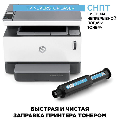 МФУ лазерное HP Neverstop Laser 1200w "3 в 1", А4, 20 стр/мин, 20000стр/мес, Wi-Fi, СНПТ, 4RY26A