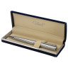 Ручка подарочная шариковая GALANT "ETUDE", корпус серебристый, детали хром, узел 0,7 мм, синяя, 143506