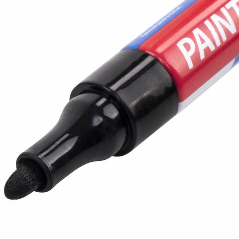 Маркер-краска лаковый EXTRA (paint marker) 4 мм, ЧЕРНЫЙ, УЛУЧШЕННАЯ НИТРО-ОСНОВА, BRAUBERG, 151979