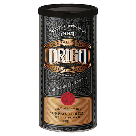 Кофе в зернах ORIGO (ОРИГО) "Crema Forte", 300 г, жестяная банка, 3013000300