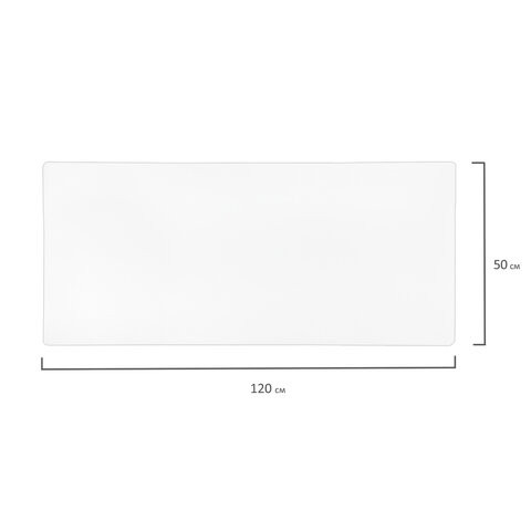 Коврик-подкладка настольный для письма сверхпрочный 500х1200 мм, прозрачный, 1 мм, BRAUBERG, 237372