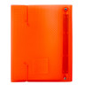 Тетрадь на кольцах А5 (175х220 мм), 120 л., пластиковая обложка, клетка, с фиксирующей резинкой, BRAUBERG, оранжевая, 403571