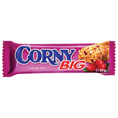 Батончик-мюсли CORNY "Big" (Корни "Биг"), злаковый c клюквой 50 г, бзк004