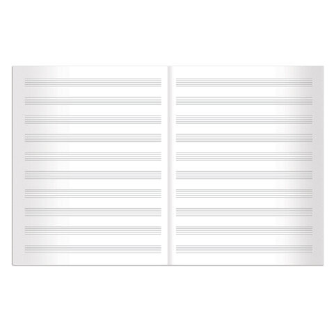 Тетрадь для нот А4, 40 л., BRAUBERG, обложка мелованный картон, вертикальная, 2 вида, 125418