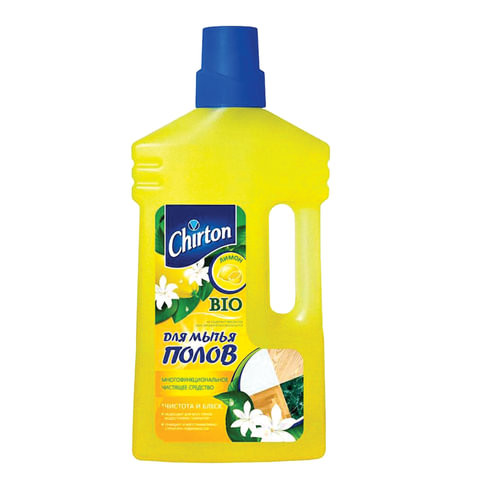 Средство для мытья пола 1 л, CHIRTON (Чиртон), не содержит фосфатов, "Лимон", YGIR-675