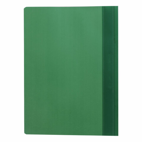 Скоросшиватель пластиковый STAFF, А4, 100/120 мкм, зеленый, 225728