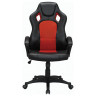 Кресло компьютерное BRABIX "Rider EX-544", экокожа черная/ткань красная, 531583