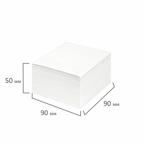 Блок для записей STAFF проклеенный, куб 9х9х5 см, белый, белизна 70-80%, 129197