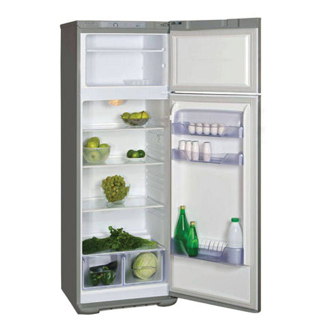 Холодильник БИРЮСА M135, двухкамерный, объем 300 л, верхняя морозильная камера 60 л, серебро, Б-M135