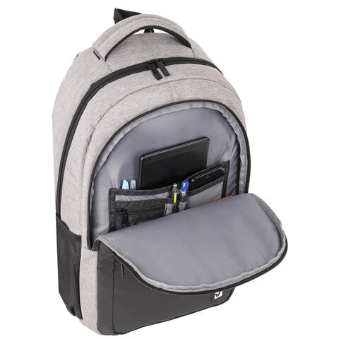 Рюкзак BRAUBERG URBAN универсальный, с отд. для ноутбука, USB-порт, Detroit, сер, 46х30х16 см,229894