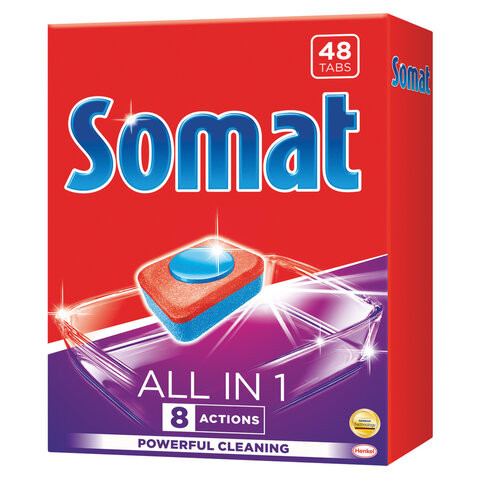 Таблетки для посудомоечных машин 48 шт. SOMAT "All-in-1", 2359002
