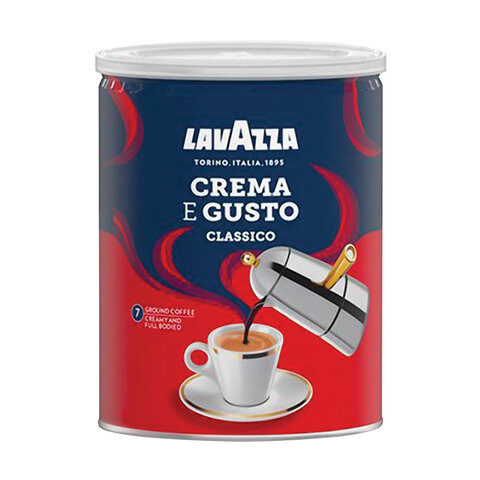 Кофе молотый LAVAZZA "Crema E Gusto", 250 г, жестяная банка, 3882