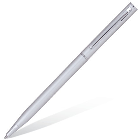Ручка бизнес-класса шариковая BRAUBERG "Delicate Silver", корпус серебристый, узел 1 мм, линия письма 0,7 мм,синяя, 141401