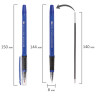 Ручка шариковая масляная с грипом BRAUBERG "i-Rite GT Solid", СИНЯЯ, корпус синий, узел 0,7 мм, 143305