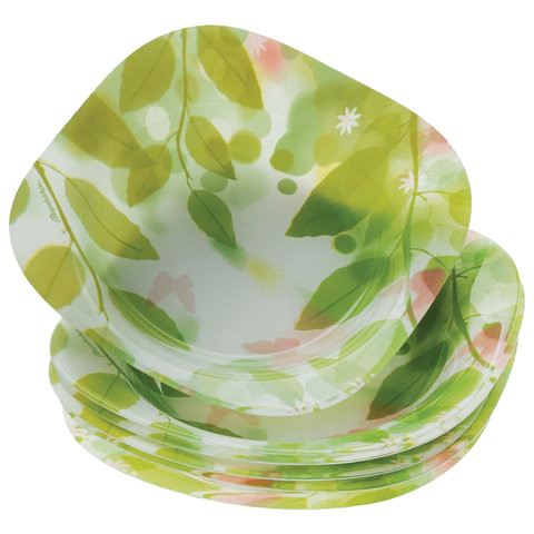 Набор тарелок, 18 шт., цветное стекло, с рисунком, "Workshop Butterflies", PASABAHCE, 96464УБ
