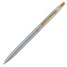 Ручка бизнес-класса шариковая BRAUBERG Brioso, СИНЯЯ, корпус серебристый с золотистыми деталями, линия письма 0,5 мм, 143463
