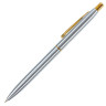 Ручка бизнес-класса шариковая BRAUBERG Brioso, СИНЯЯ, корпус серебристый с золотистыми деталями, линия письма 0,5 мм, 143463