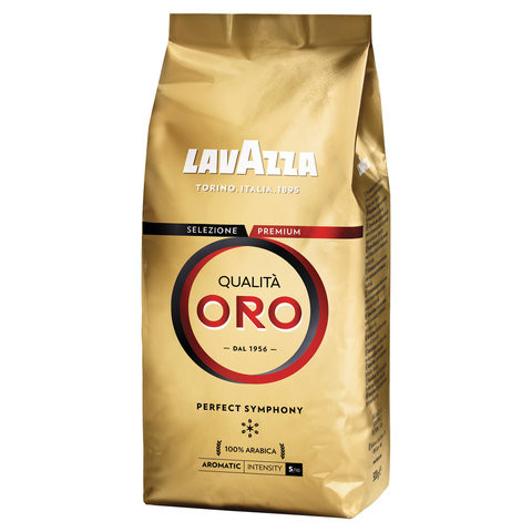 Кофе в зернах LAVAZZA "Qualita Oro", арабика 100%, 500 г, вакуумная упаковка, 1936