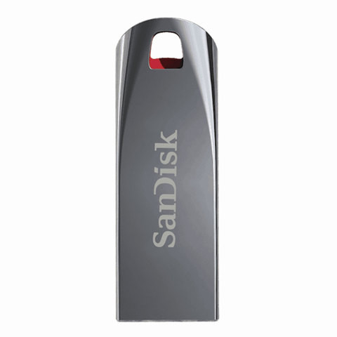 Флеш-диск 16 GB, SANDISK Cruzer Force, USB 2.0, металлический корпус, серебристый, SDCZ71-016G-B35