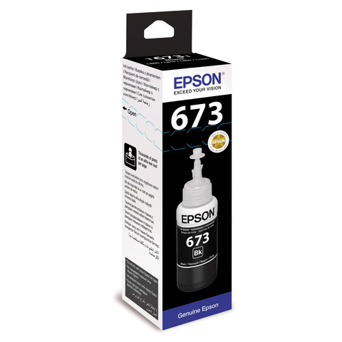 Чернила EPSON (C13T67314A) для СНПЧ Epson L800/L805/L810/L850/L1800, черные, оригинальные