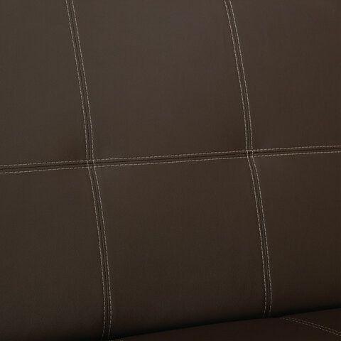 Диван мягкий раскладной "Модесто", 1900х900х820 мм, экокожа, коричневый