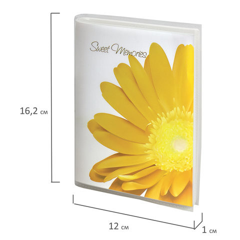 Фотоальбом BRAUBERG на 36 фото 10х15 см, мягкая обложка, "Цветы", белый с рисунком ассорти, 390654