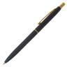 Ручка бизнес-класса шариковая BRAUBERG Brioso, СИНЯЯ, корпус черный с золотистыми деталями, линия письма 0,5 мм, 143466