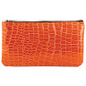 Пенал-косметичка BRAUBERG под крокодиловую кожу, "Сафари", оранжевый, 24х13х1 см, 226734