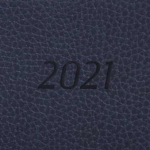 Ежедневник датированный 2021 А5 (138х213 мм) BRAUBERG "Stylish", кожзам, темно-синий, 111438