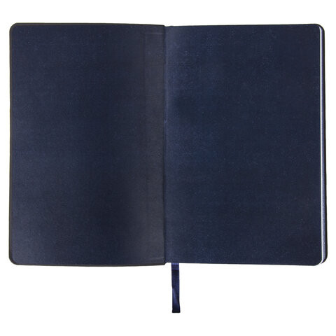 Ежедневник датированный 2021 А5 (138х213 мм) BRAUBERG "Stylish", кожзам, темно-синий, 111438