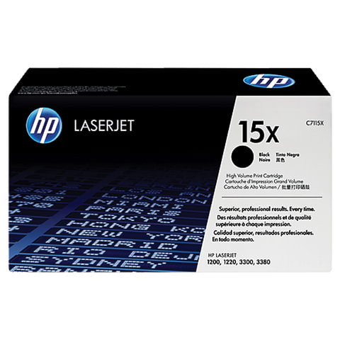 Картридж лазерный HP (C7115X) LaserJet 1200/3300/3380, №15X, оригинальный, ресурс 3500 страниц