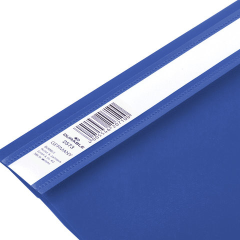Скоросшиватель пластиковый DURABLE (Германия), А4, 150/180 мкм, темно-синий, 2573-07