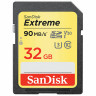 Карта памяти SDHC 32 GB SANDISK Extreme UHS-I U3, 90 Мб/сек (class 10), SDSDXVE-032G-GNCIN