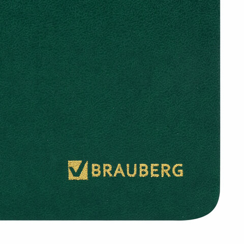 Планинг настольный недатированный (305x140 мм) BRAUBERG "Select", балакрон, зеленый, 111695