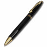 Ручка бизнес-класса шариковая BRAUBERG "De Luxe Black", корпус черный, узел 1 мм, линия письма 0,7 мм, синяя, 141411