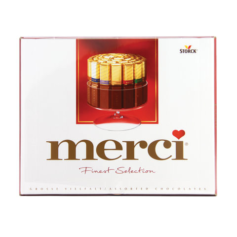 Конфеты шоколадные MERCI, ассорти, 250 г, картонная коробка, 015409-35