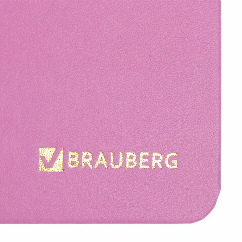 Планинг настольный недатированный (305x140 мм) BRAUBERG "Select", балакрон, розовый, 111697