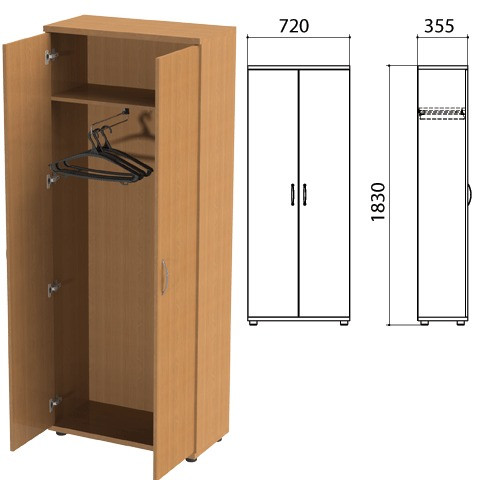 Шкаф (каркас) для одежды "Эко", 720х355х1830 мм, бук бавария, 402897, 402897-550