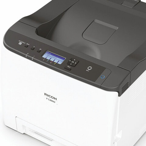 Принтер лазерный ЦВЕТНОЙ RICOH P C300W, А4, 25 стр/мин, ДУПЛЕКС, Wi-Fi, NFC, сетевая карта, 408333