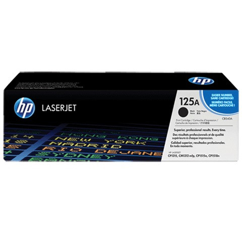 Картридж лазерный HP (CB540A) ColorLaserJet CP1215/CP1515N/CM1312, черный, оригинальный, 2200 страниц