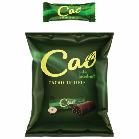 Конфеты шоколадные CAO с трюфельным вкусом и дробленым фундуком, 1 кг, ПР6988