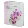 Фотоальбом BRAUBERG на 100 фотографий 10х15 см, твердая обложка, "Орхидеи", бело-розовый, 390663