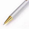 Ручка бизнес-класса шариковая BRAUBERG Piano, СИНЯЯ, корпус серебристый с золотистым, линия письма 0,5 мм, 143472