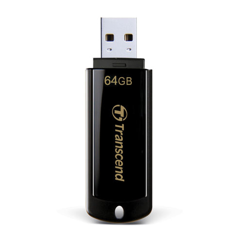 Флеш-диск 64 GB, TRANSCEND Jet Flash 350, USB 2.0, черный, TS64GJF350